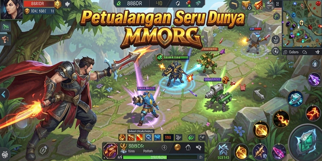 Screenshot gameplay dari 888IDR menampilkan aksi seru para pemain dalam pertarungan.