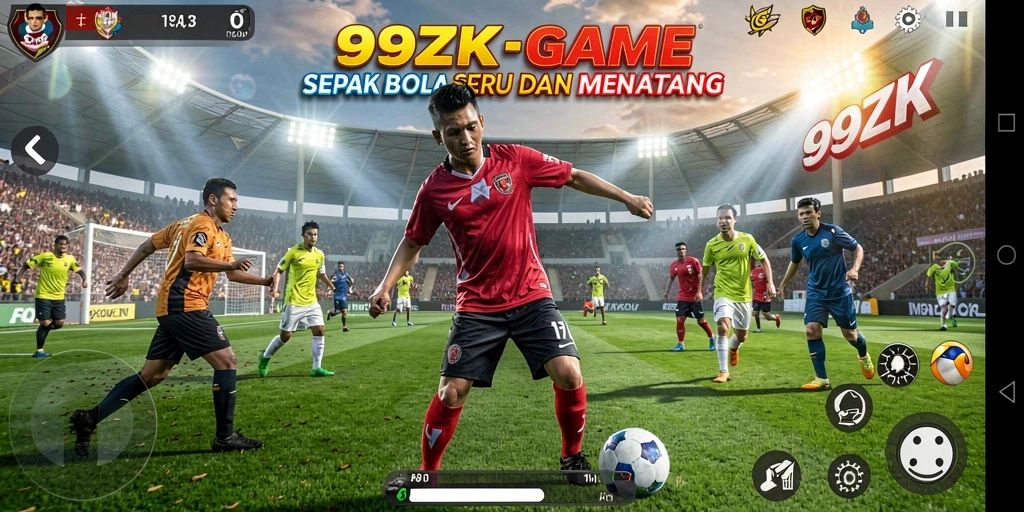 Tampilan utama gameplay <strong>99ZK</strong> yang menggambarkan aksi di lapangan.