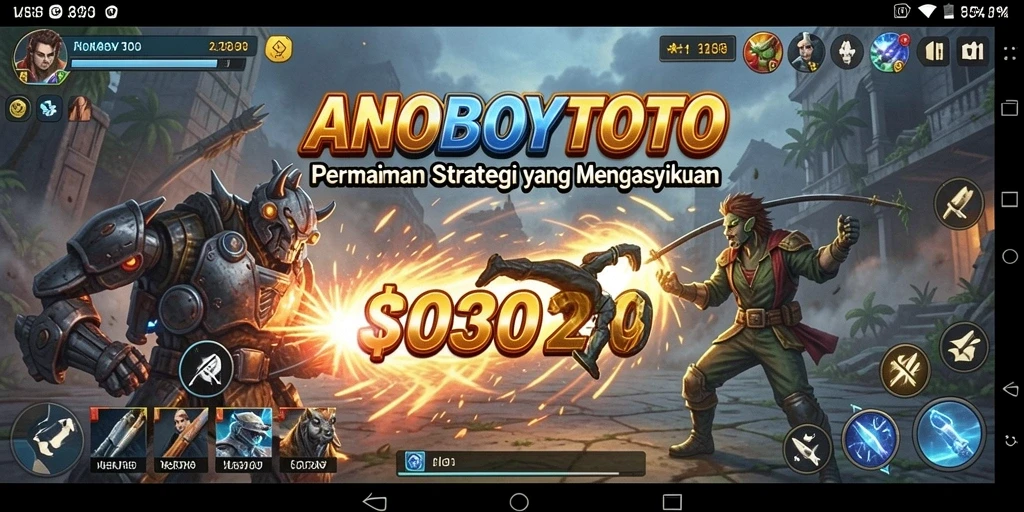 Screenshot ANOBOYTOTO menampilkan momen menegangkan dalam pertempuran strategi.