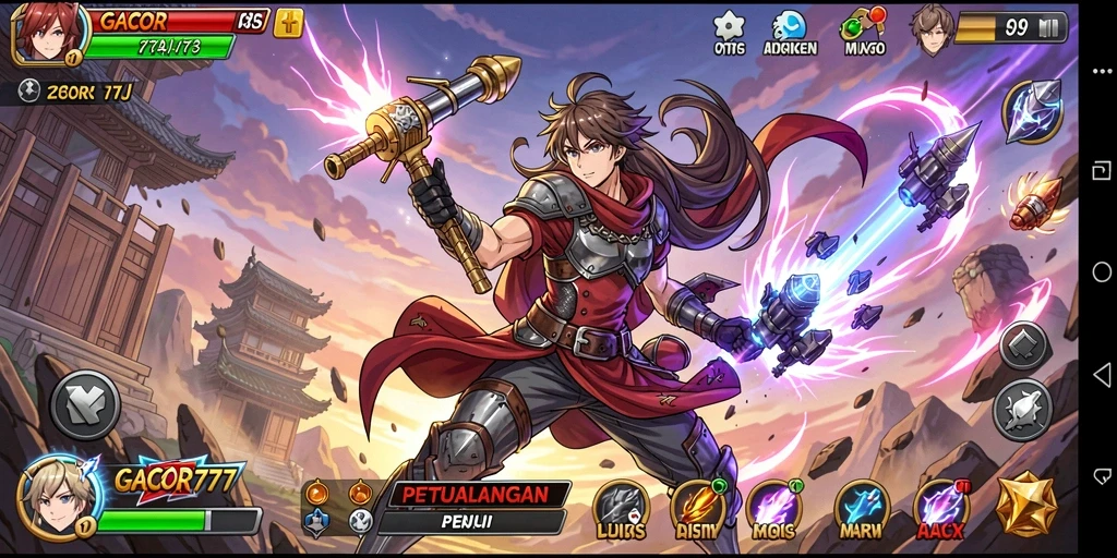 Tampilan menarik dari gameplay GACOR777 yang penuh aksi Anime.