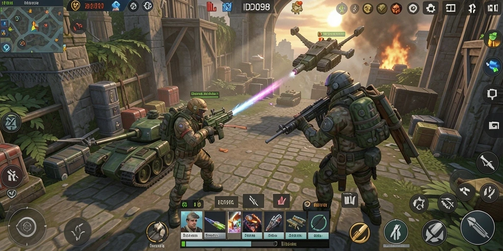 Tampilan gameplay ID098 yang menegangkan dan strategis.