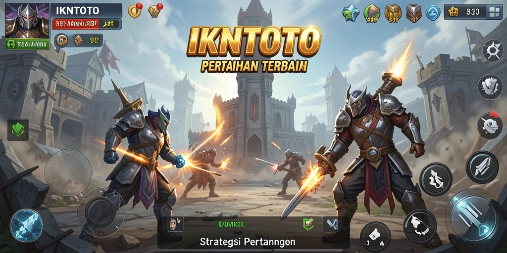Tangkapan layar gameplay menampilkan aksi menara pertahanan dalam IKNTOTO.