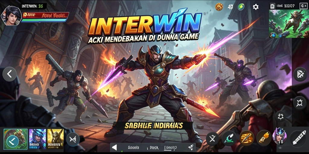 Tangkapan layar INTERWIN dengan aksi seru di dalam permainan.