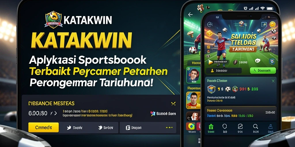 Tampilan utama aplikasi KATAKWIN dengan fitur taruhan olahraga.
