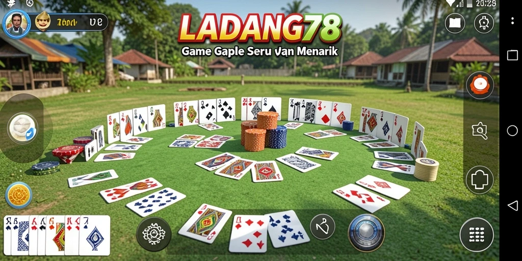Tampilan seru gameplay Gaple di LADANG78, nikmati setiap langkah permainan.