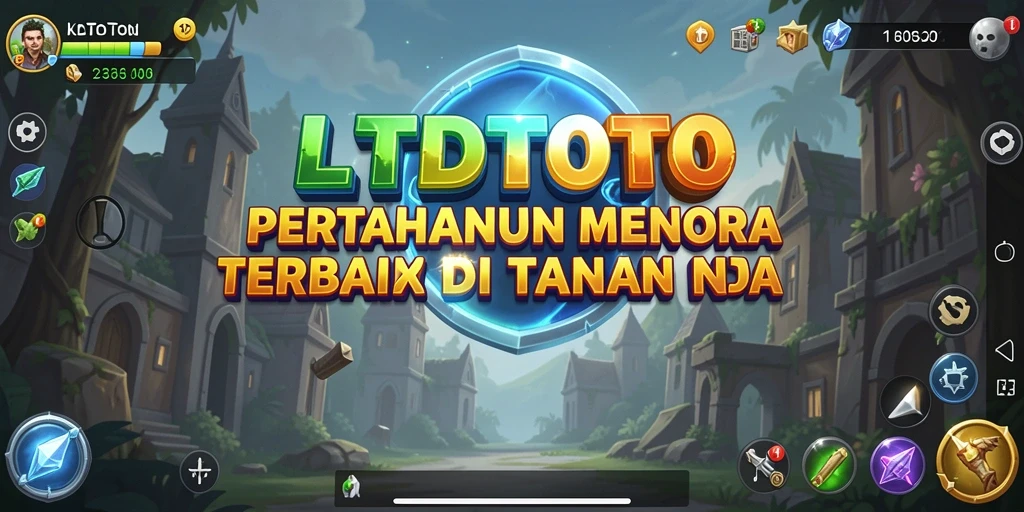 Tampilan gameplay LTDTOTO dengan menara berfungsi dan musuh menyerang.