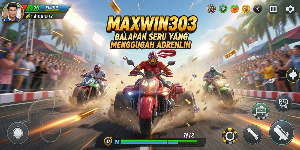 Gameplay seru dengan berbagai trek balapan yang menantang di MAXWIN303.