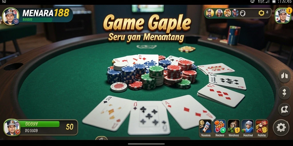 Tampilan gameplay Gaple yang menarik di MENARA188.