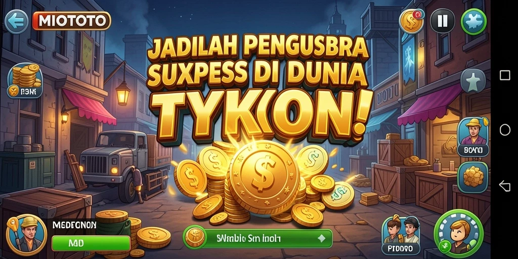 Tampilan gameplay menarik dari game Tycoon MIOTOTO.