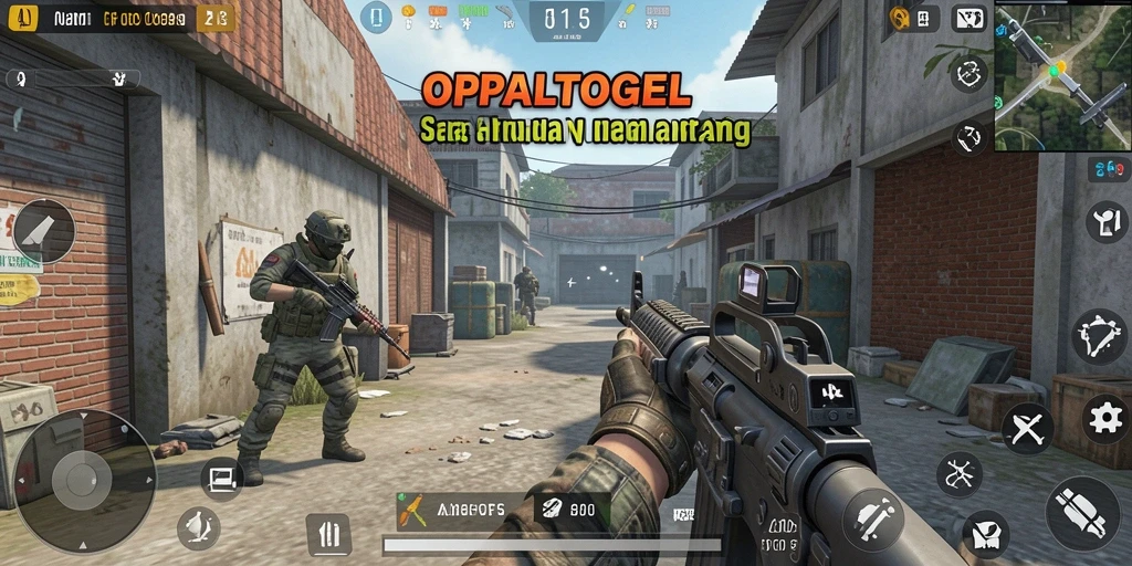 Screenshot OPALTOGEL menampilkan aksi tembak-menembak intens.