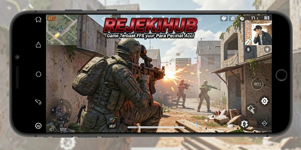 Tangkapan layar gameplay yang menunjukkan aksi menembak mendebarkan di REJEKIHUB.