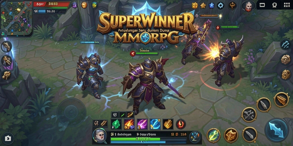 Tampilan utama gameplay SUPERWINNER yang menakjubkan.
