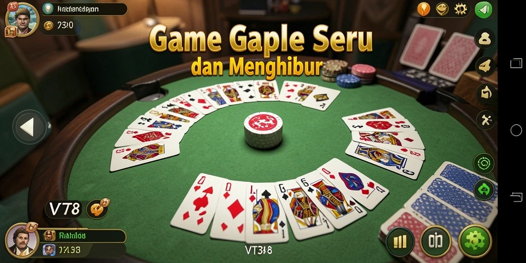Tampilan seru dan menarik dari gameplay Gaple VT38.